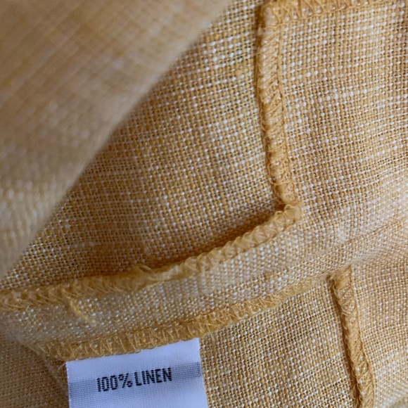 Talbots Beautiful Yellow Linen Dress - Picture 5 of 7